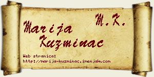Marija Kuzminac vizit kartica